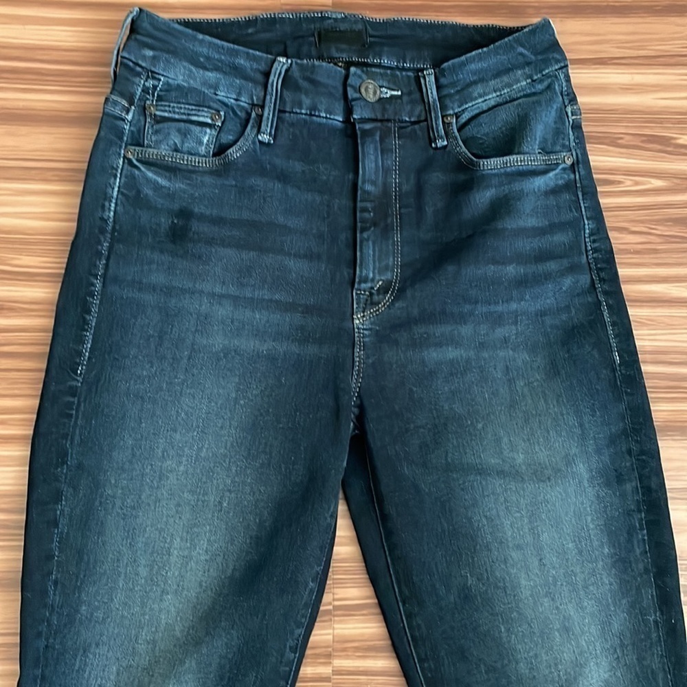 Mother High Rise Ankle Fray Blue Jeans Size 25 - Picture 2 of 10